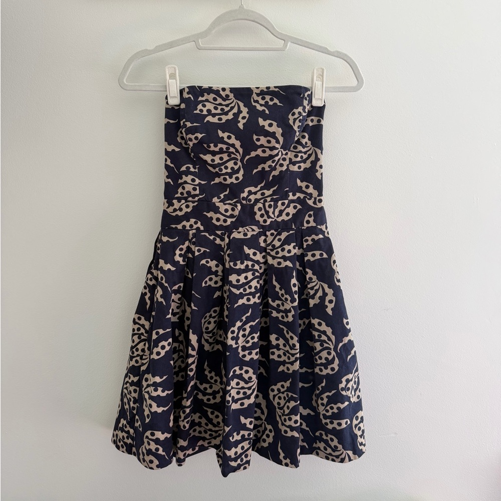 French connection strapless fit and flare mini dress